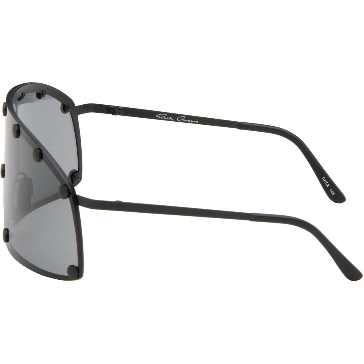 Rick Owens Black Tower Shielding Sunglasses