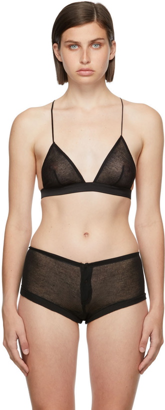 Photo: Kiki de Montparnasse Black Cashmere & Silk Intime Bra