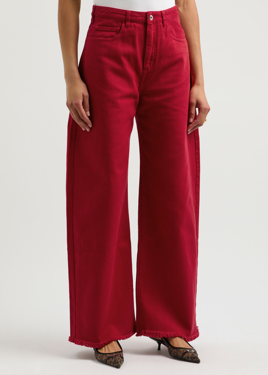 Marques' Almeida Wide-leg Jeans Red