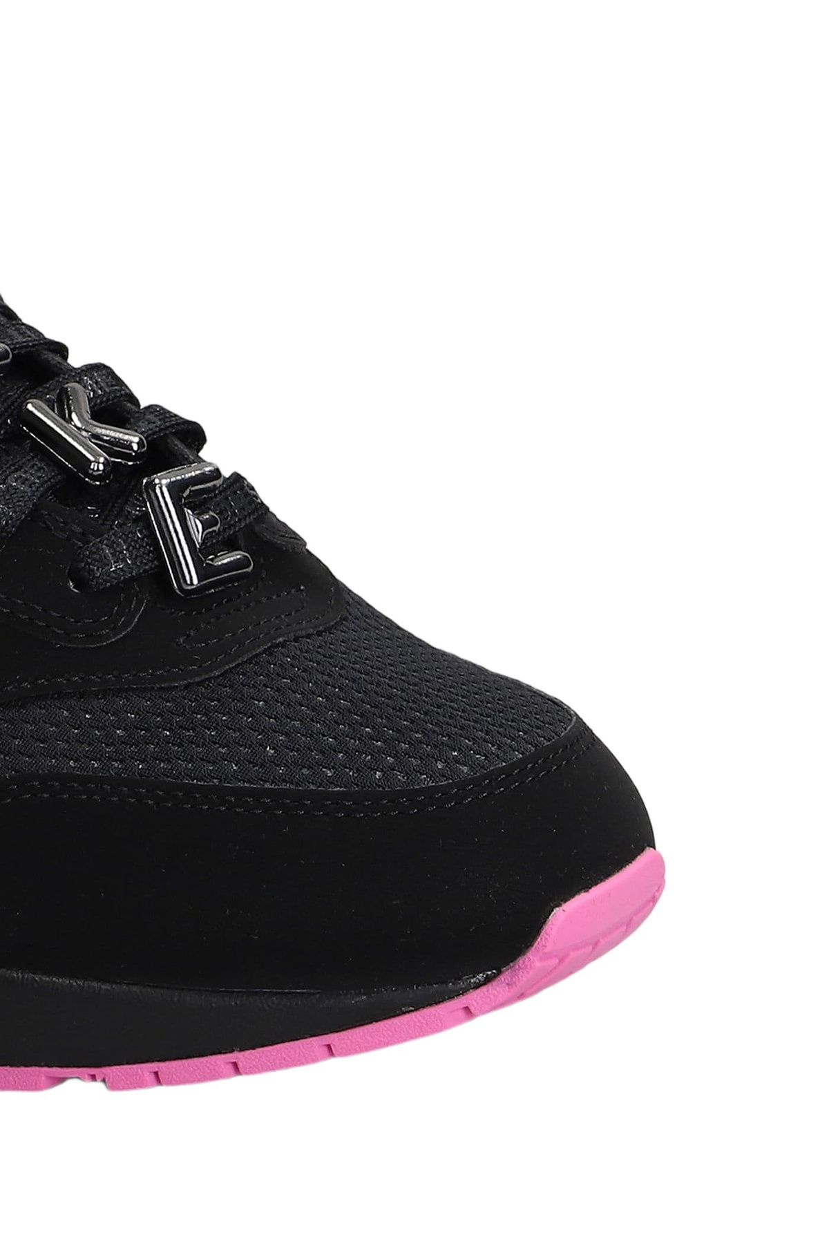Nike Air Max 1 Prm Sneakers In Black Suede And Fabric