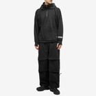 Poliquant Men's Fleece Hooded Quarter Zip Sweatshirt in Black