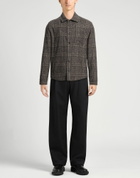 Fedeli Mens Shirt Dark in Brown