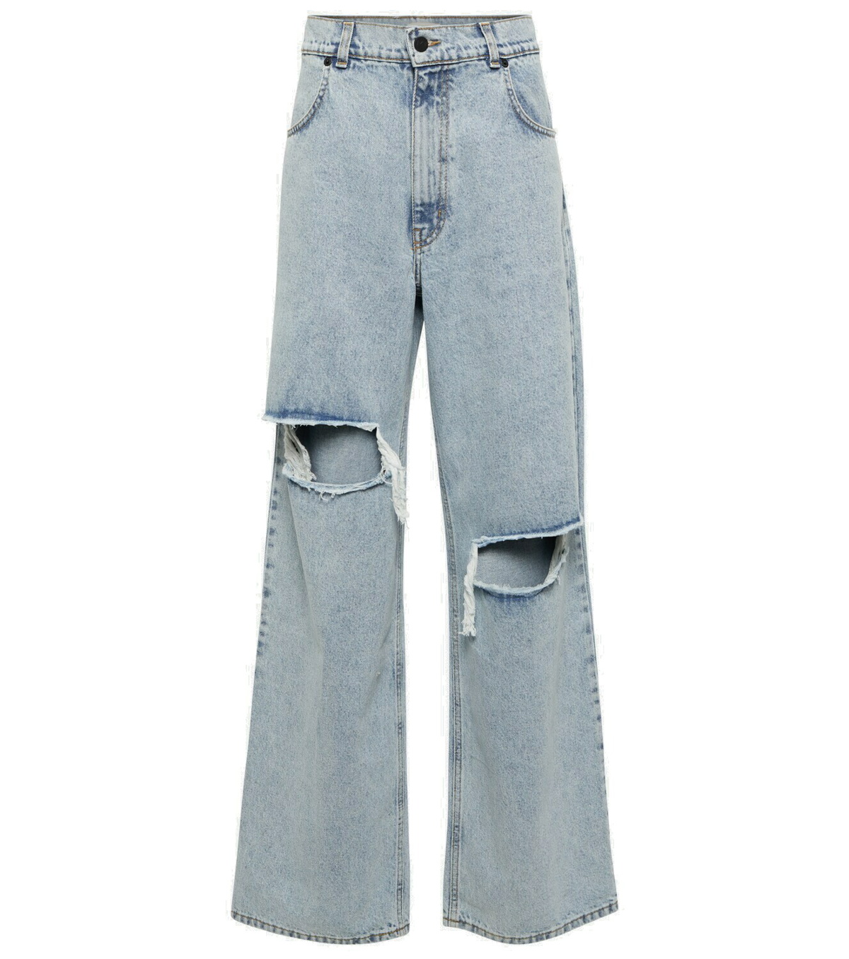 Photo: The Mannei Normandi distressed low-rise wide-leg jeans