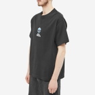 Blue Flowers Men's Flower T-Shirt in Black