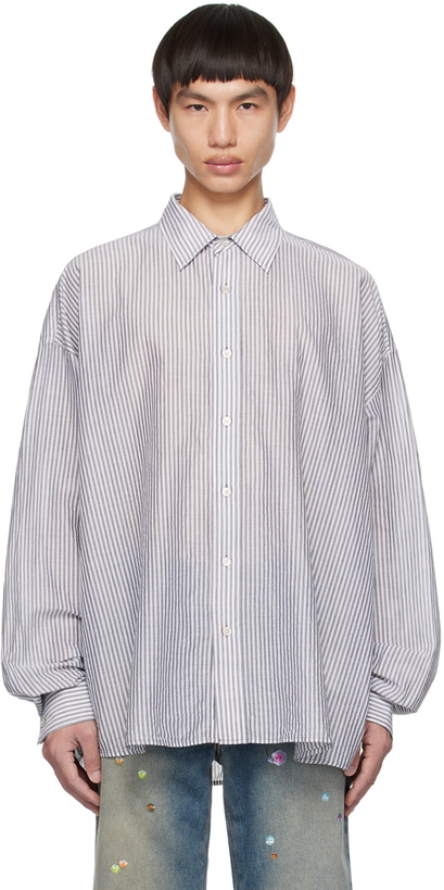 Photo: Acne Studios Gray Stripe Shirt