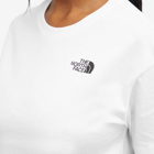 The North Face Women's Cropped Simple Dome T-Shirt in White