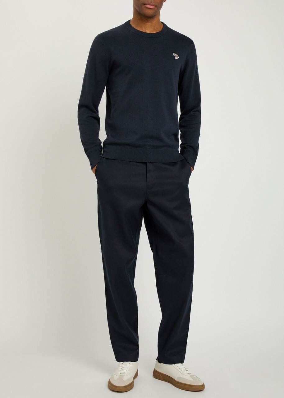 PS Paul Smith Appliquéd Cotton Jumper Navy
