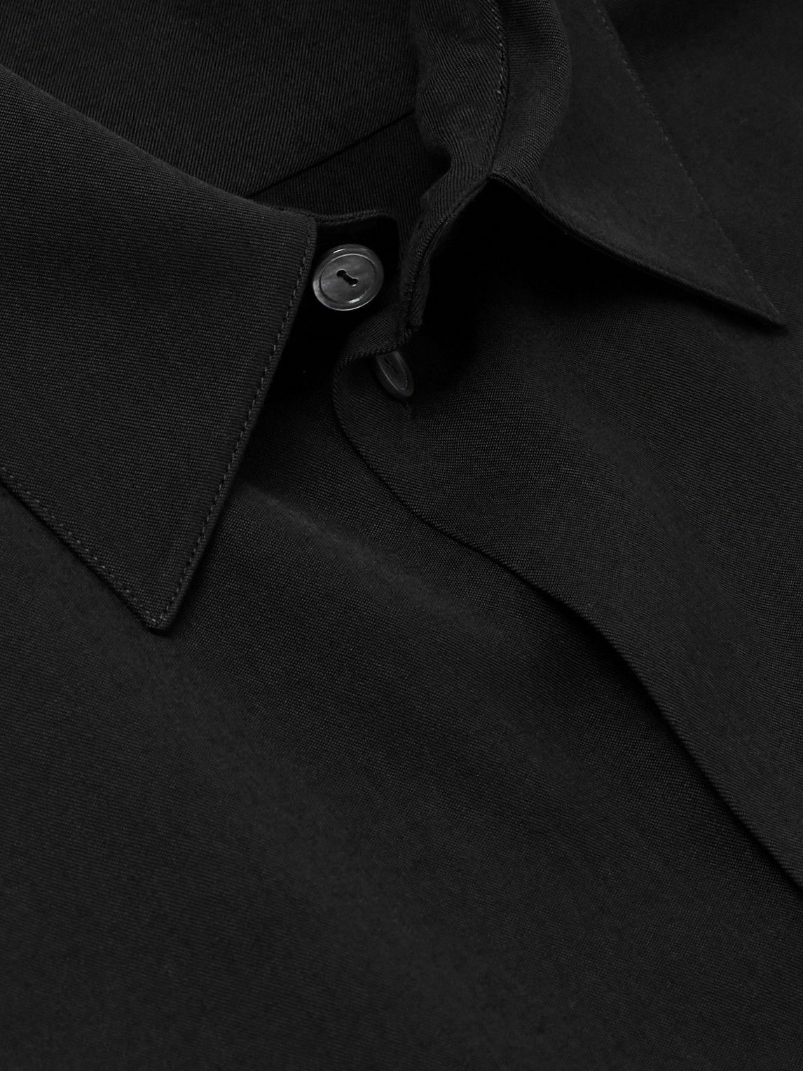 The Row - Rodolfo Oversized Cotton and Silk-Blend Shirt - Black