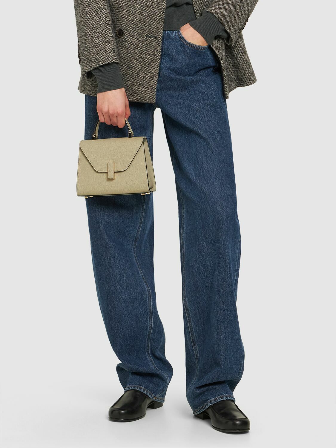 VALEXTRA - Micro Iside Grained Leather Bag Valextra