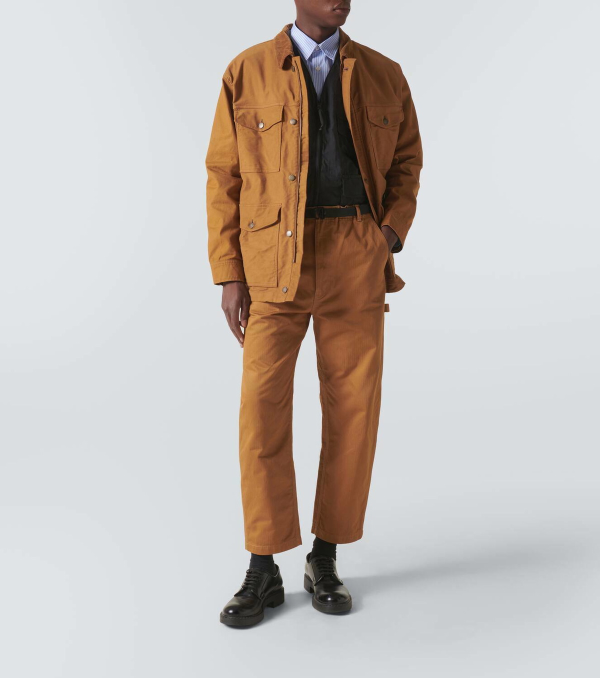 Comme des Garçons Homme Herringbone cotton straight pants