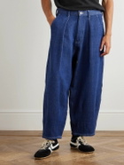 Story mfg. - Lush Wide-Leg Pleated Organic Jeans - Blue