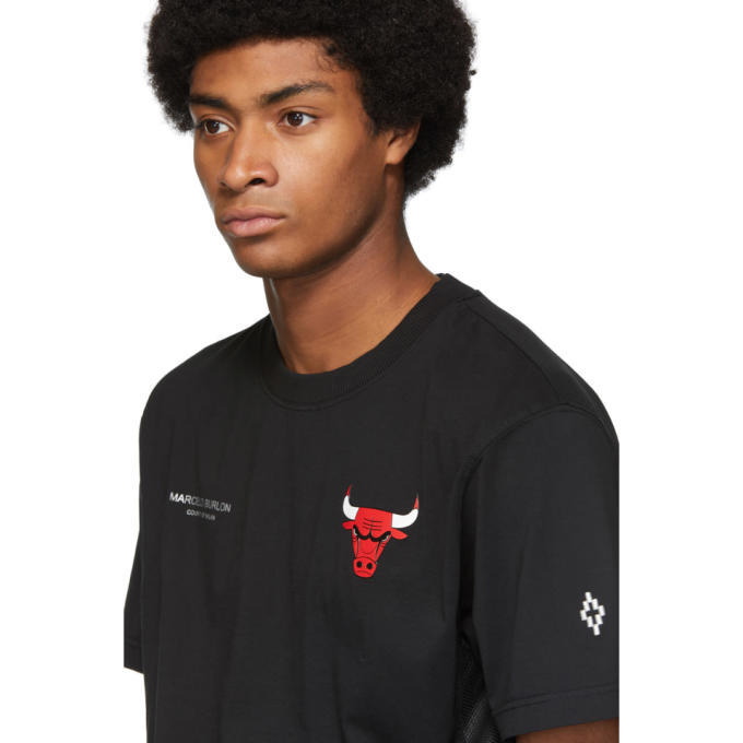 Marcelo Burlon County of Milan Black NBA Edition Chicago Bulls T-Shirt Marcelo  Burlon County of Milan