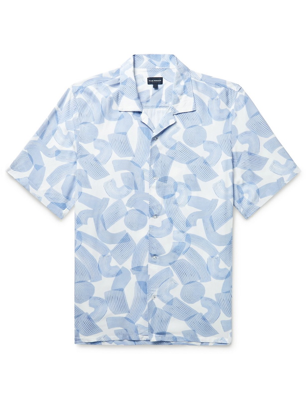 Photo: CLUB MONACO - Camp-Collar Printed Voile Shirt - Blue - XS