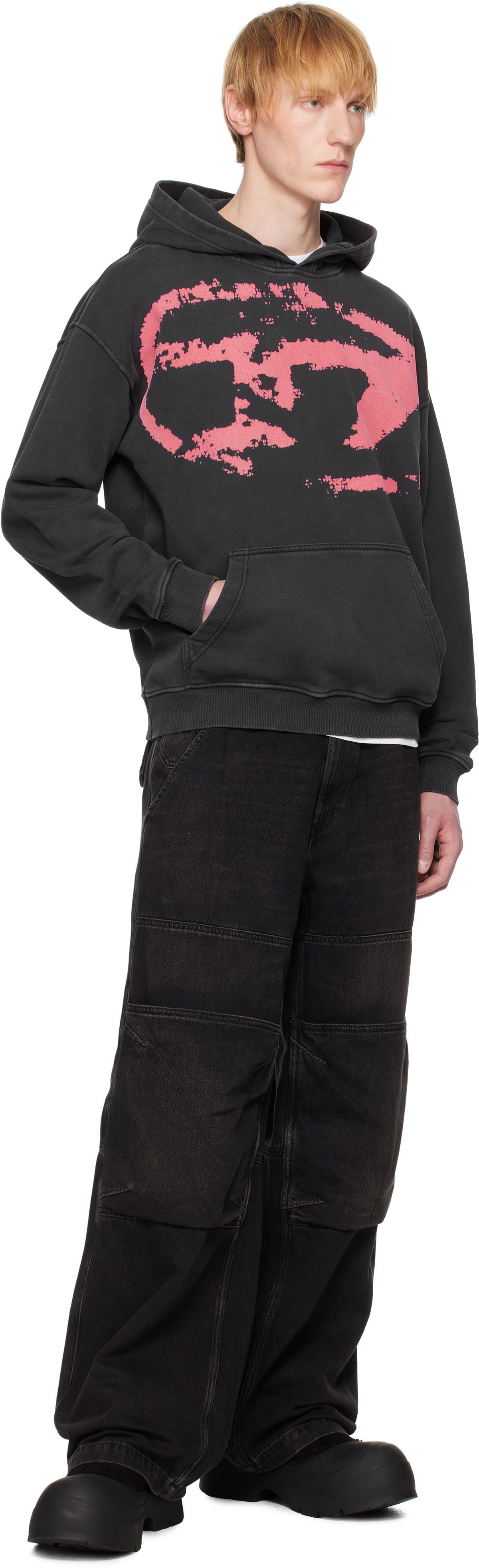【関税込み】Diesel ブラック＆ピンク S-Boxt-Hood-R10 フーディ Black & Pink S-Boxt-Hood-R10 Hoodie by Diesel on Sale