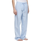 Tekla Blue and White Striped Pyjama Pants