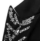 Alexander McQueen - Slim-Fit Embellished Wool-Barathea Tuxedo Jacket - Black