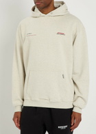 Represent Patron of The Club Logo Hooded Cotton Sweatshirt Cream
