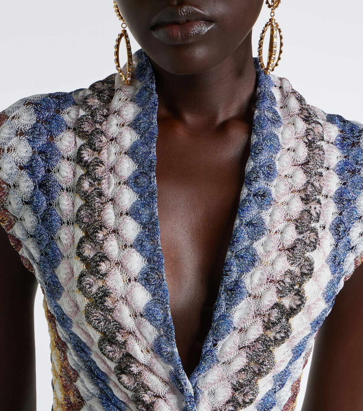 Missoni Lamé gathered maxi dress