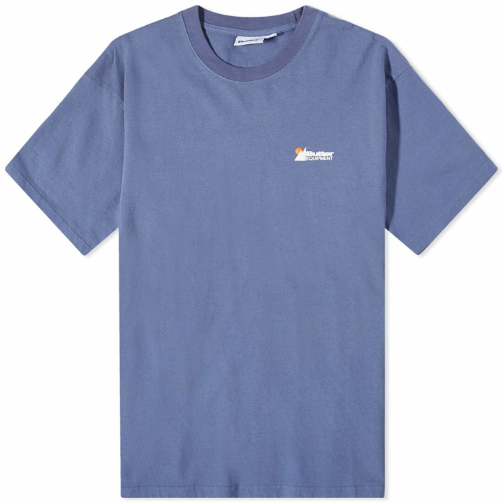 Photo: Butter Goods Men's Equpmnent Pigment Dye T-Shirt in Washed Dusk