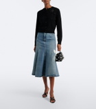 Erdem Bloom Mini embellished leather top-handle bag