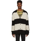 Amiri Grey and Black Wool Cardigan