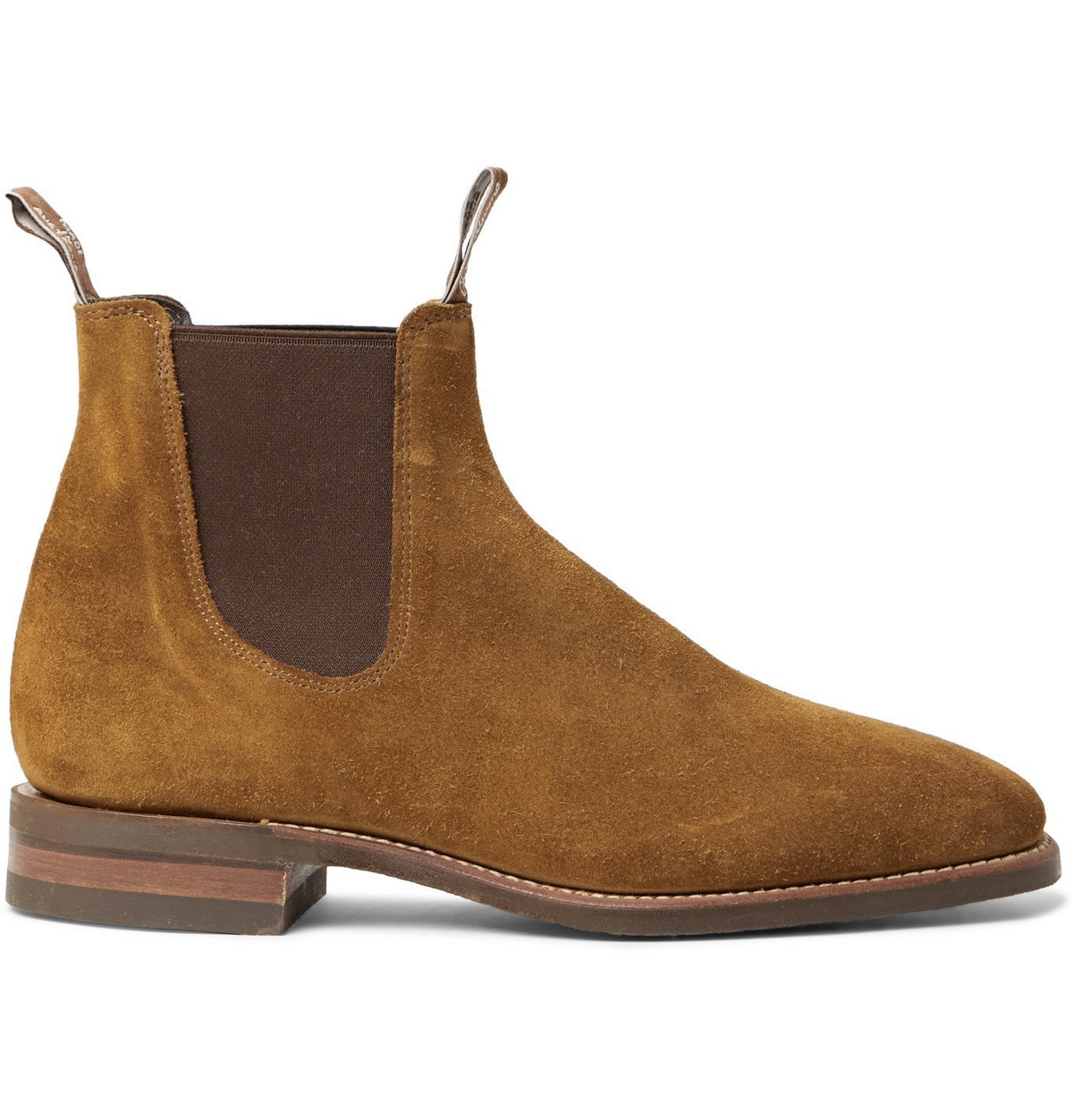RM Williams Comfort Craftsman Chelsea Boots Pull On Suede Olive 9 UK 10 US