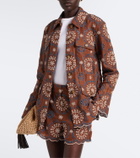 Veronica Beard Kiki broderie anglaise linen jacket