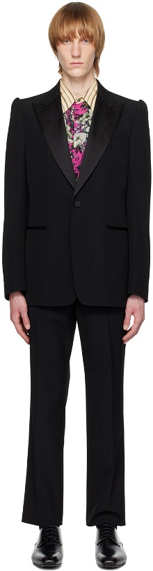 Photo: Dries Van Noten Black Peaked Lapel Suit