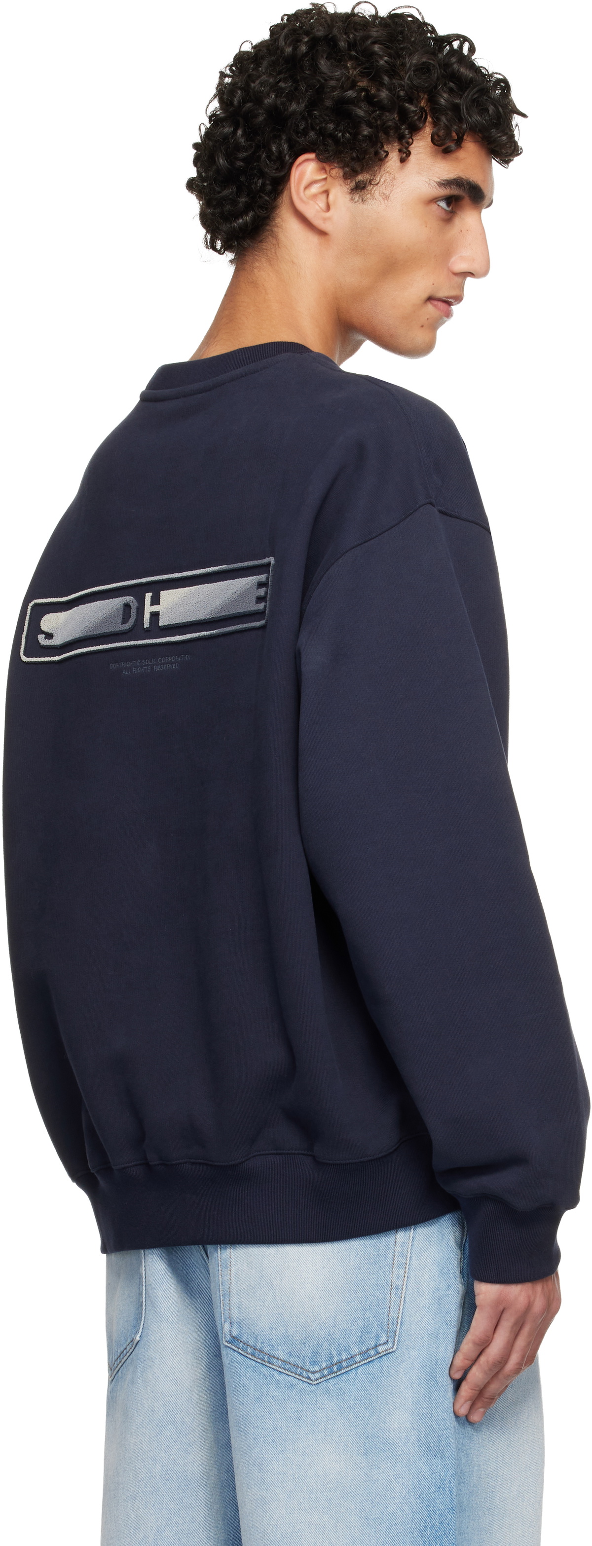 Solid Homme Navy Back Logo Sweatshirt