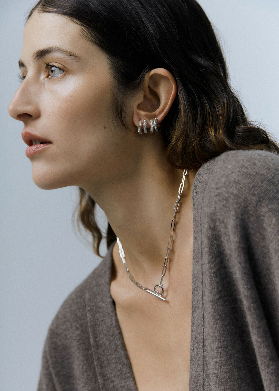 Otiumberg Love Link Sterling Silver Chain Necklace - One Size