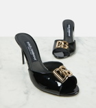 Dolce&Gabbana DG patent leather mules