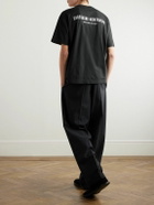 SSAM - Andy Printed Organic Cotton-Jersey T-Shirt - Black