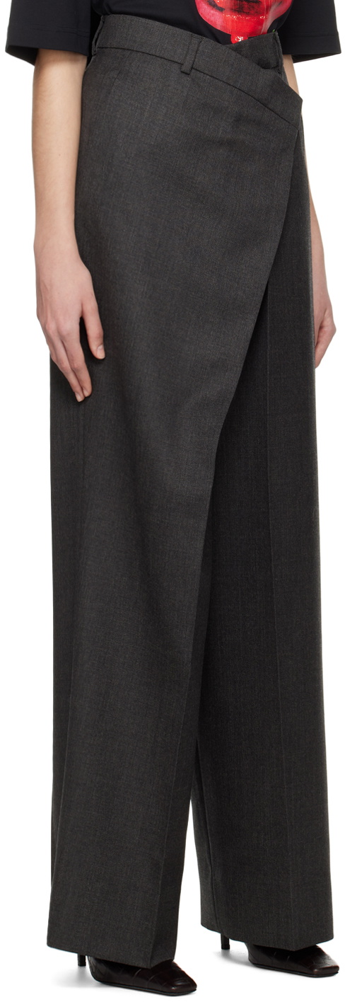 Acne Studios Gray Tailored Wrap Trousers Acne Studios