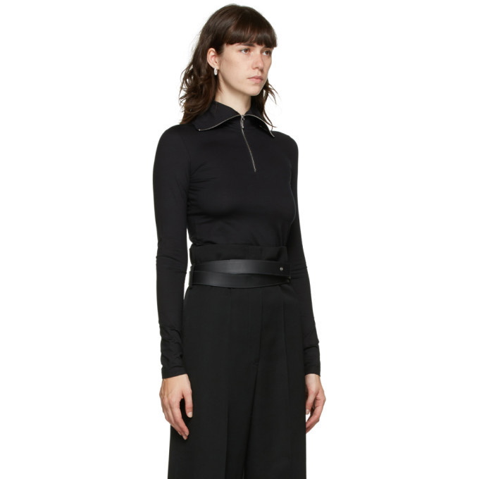 Jil Sander half-zip mini dress - Black