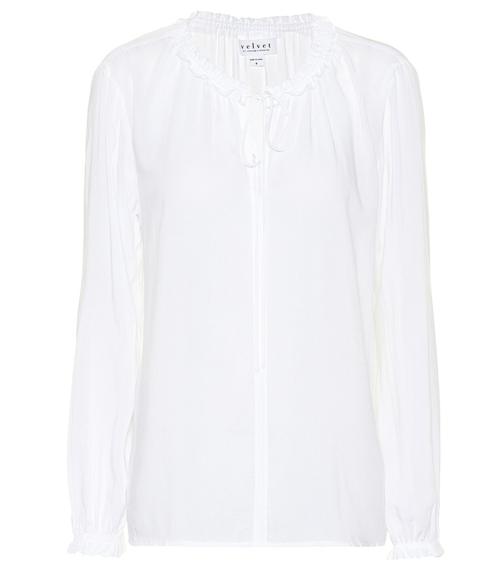 Photo: Velvet - Samantha tie-neck top