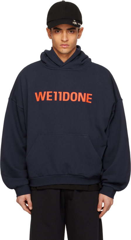 Photo: We11done Navy 'WE11DONE' Hoodie