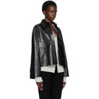 Nour Hammour Black Darcy Leather Jacket