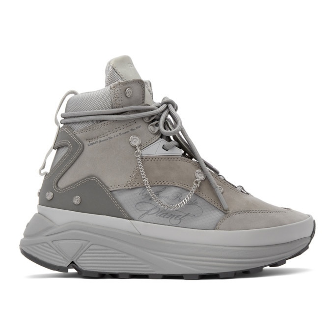 Photo: C2H4 Grey My Own Private Planet Atom Alpha High Top Sneakers