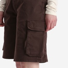 Good American Women's Twill Cargo Short in Bark