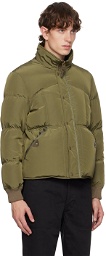 TOM FORD Green Quilted Down Jacket