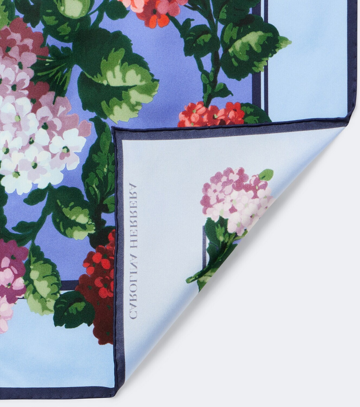 Carolina Herrera Floral silk twill scarf