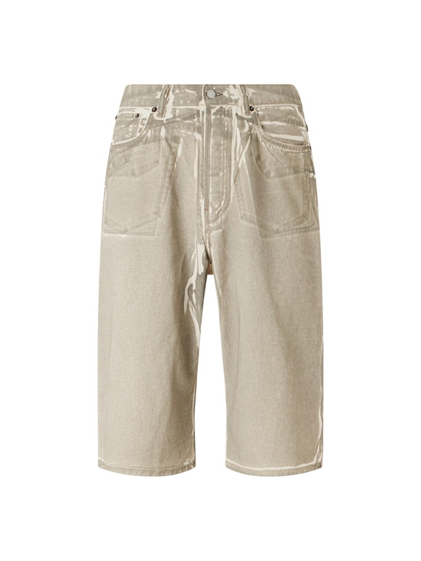 Photo: Acne Studios - Judda U Lux Straight-Leg Printed Denim Shorts - Neutrals