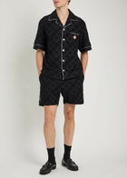 Casablanca Logo-monogrammed Terry Shorts Black