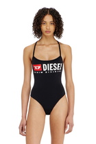 Diesel Bodysuit in cotton with T-back straps - Bodysuits Womens in Black