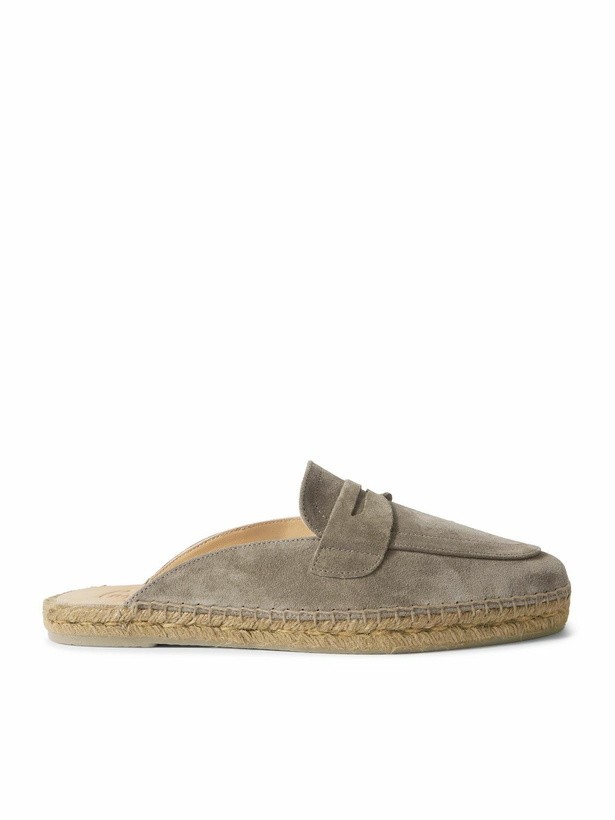 Photo: Castañer - Nando Suede Backless Espadrilles - Brown