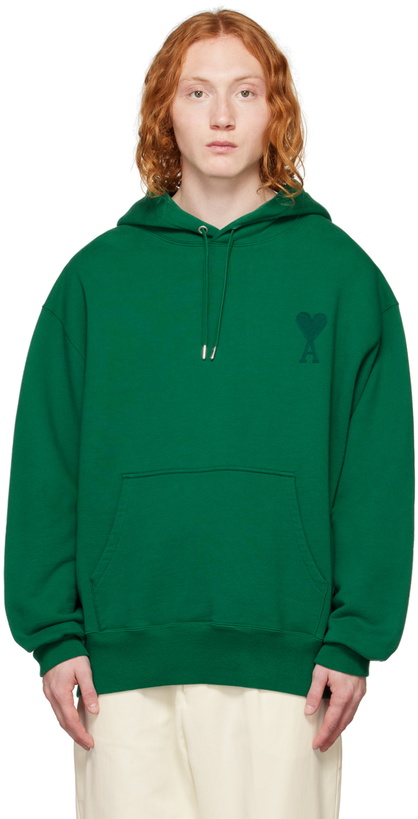 Photo: AMI Paris Green Ami De Cœur Hoodie