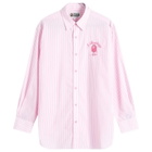A Bathing Ape Women's College Stripe Shirt in Pink