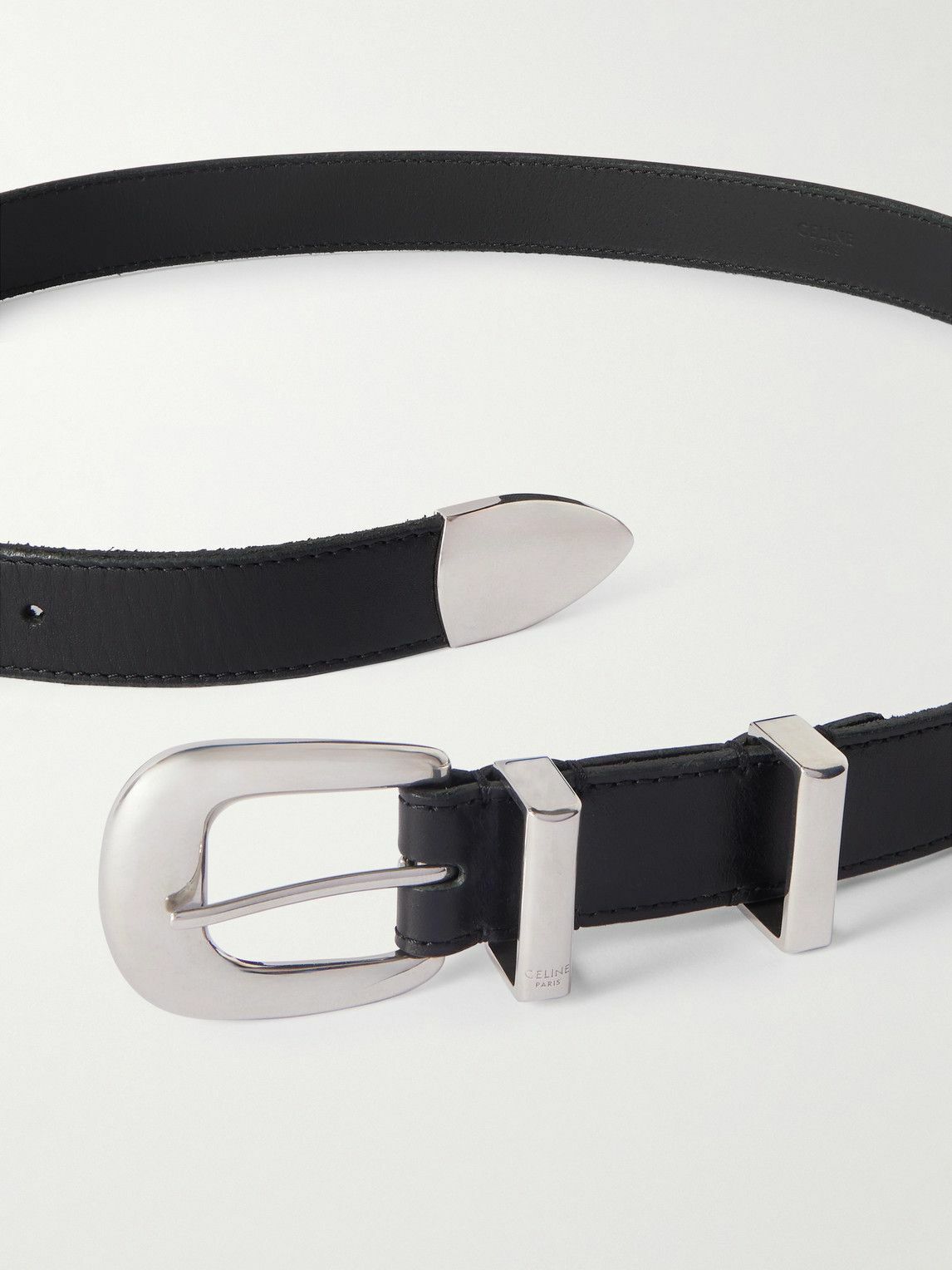 CELINE - 2.5cm Embellished Leather Belt - Black