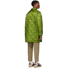 Gucci Green Quilted GG Coat