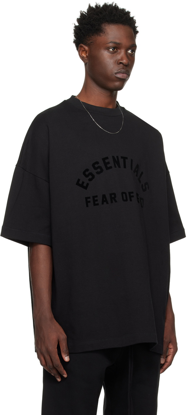 Fear of God ESSENTIALS Black Crewneck T-Shirt Fear Of God